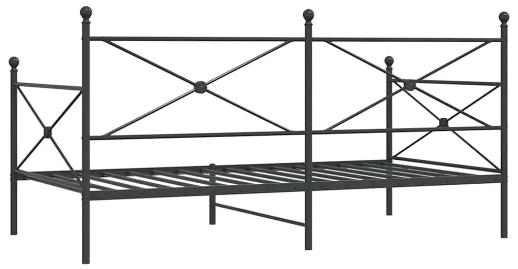 Cama de Dia sem Colchão 100x190 cm aço preto