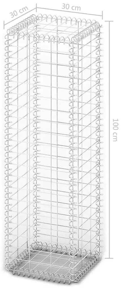 Cesto gabião arame galvanizado 100 x 30 x 30 cm