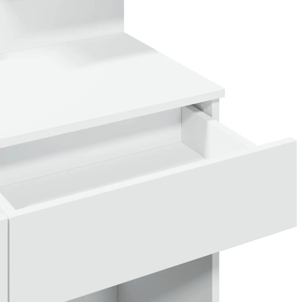 Toucador com LEDs 100x40x130 cm branco