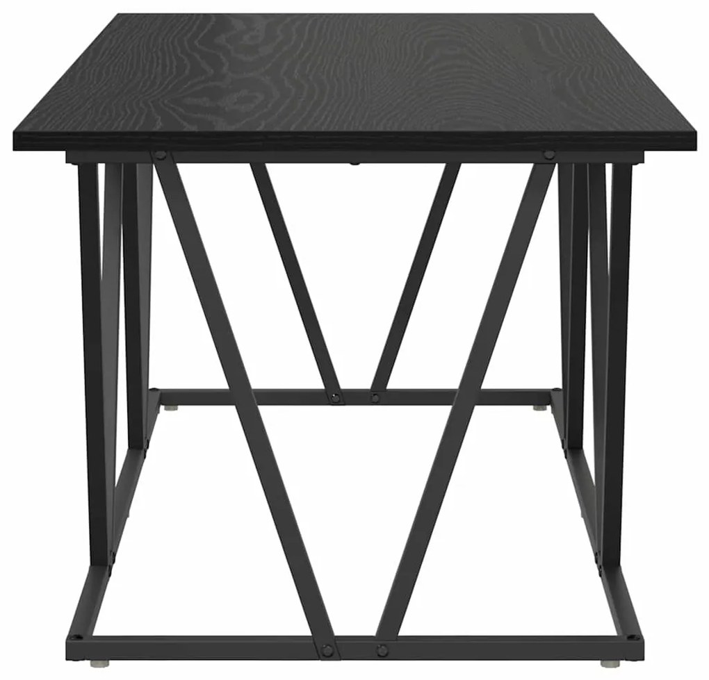 Mesa de Centro vidaXL Preta em Carvalho 100x50x40 cm em Madeira e Meta