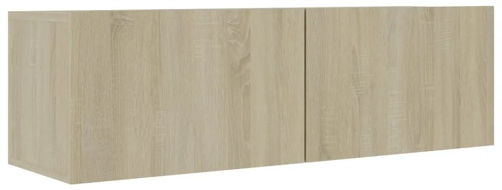 2 pcs conjunto de móveis TV derivados madeira carvalho sonoma