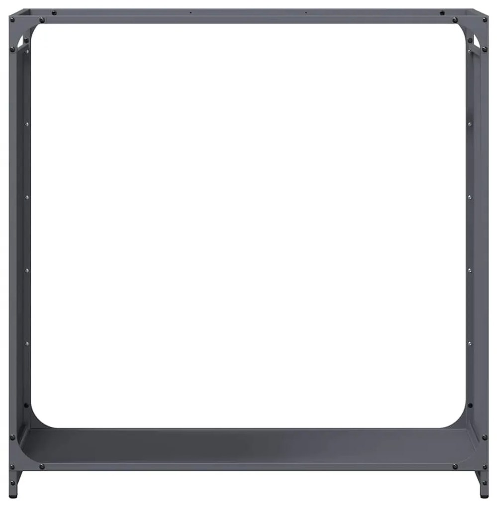 Suporte para lenha 90x28x90 cm aço laminado a frio antracite