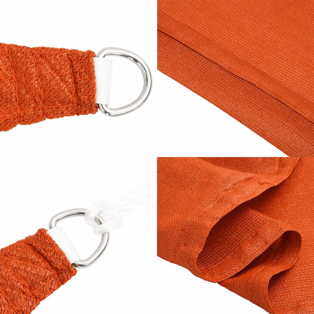 Para-sol estilo vela triangular 160 g/m² 3x4x4 m PEAD laranja