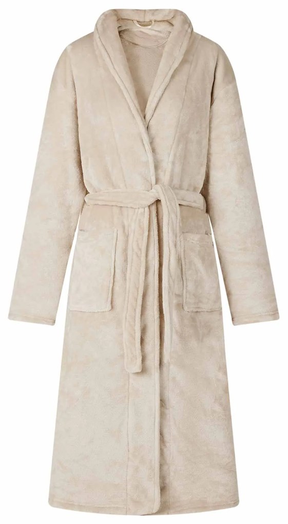 vidaXL Roupão sem Capuz Bege xxl Flanela