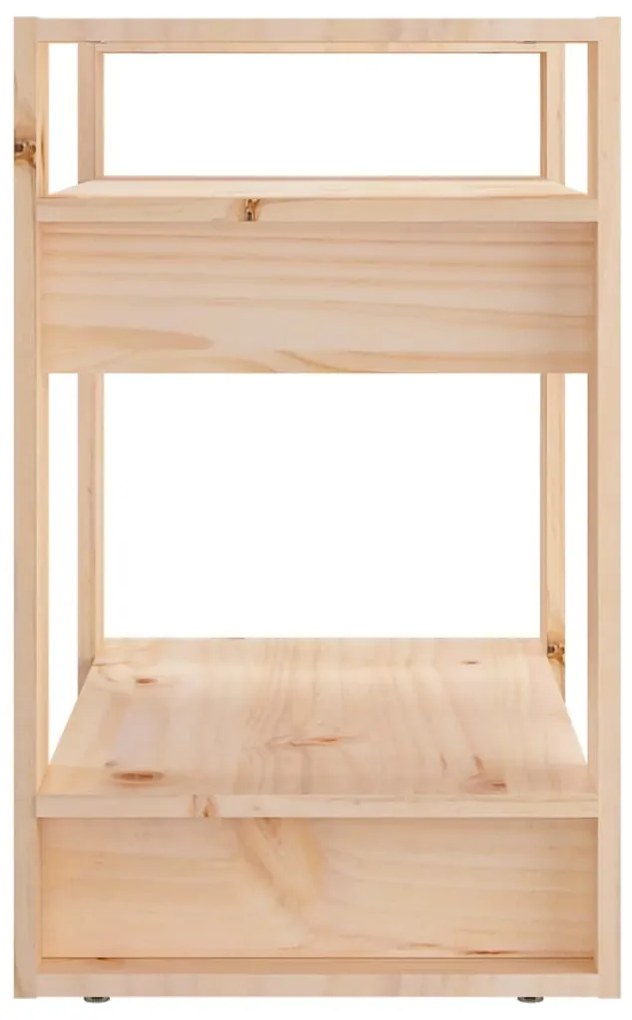 Estante/divisória 60x35x57 cm madeira de pinho maciça