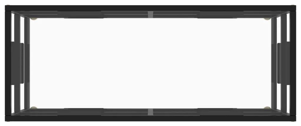 Móvel de TV 100x40x40 cm vidro temperado preto