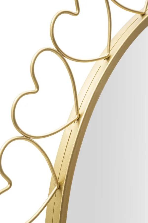 ESPELHO DE PAREDE CORAÇÕES Ø 80X2,5 CM DOURADO