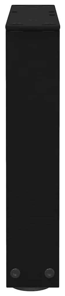 Pés para mesa de centro em V 2 peças preto 30x(30-31,3) cm aço