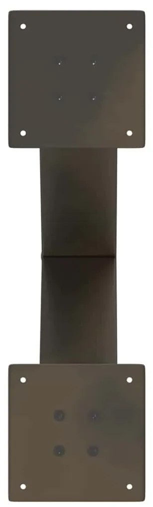 Pés para mesa de centro em formato de X, 2 peças, aço natural, 60x (42