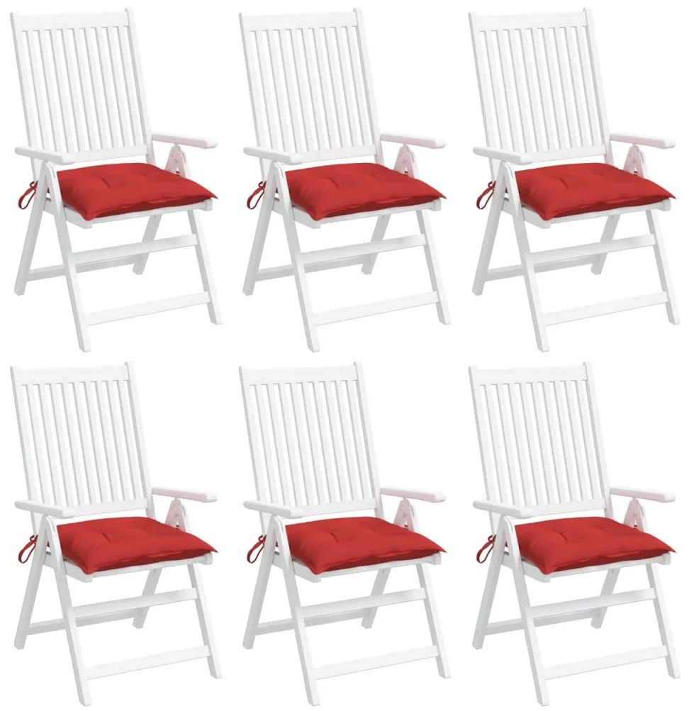 vidaXL Almofadões para móveis de paletes 6 pcs tecido oxford vermelho