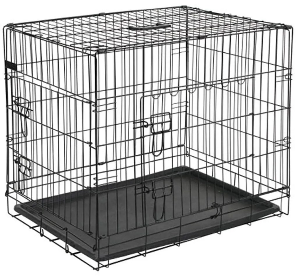 @Pet Transportadora para cães metal 107x70x77,5 cm preto 15004