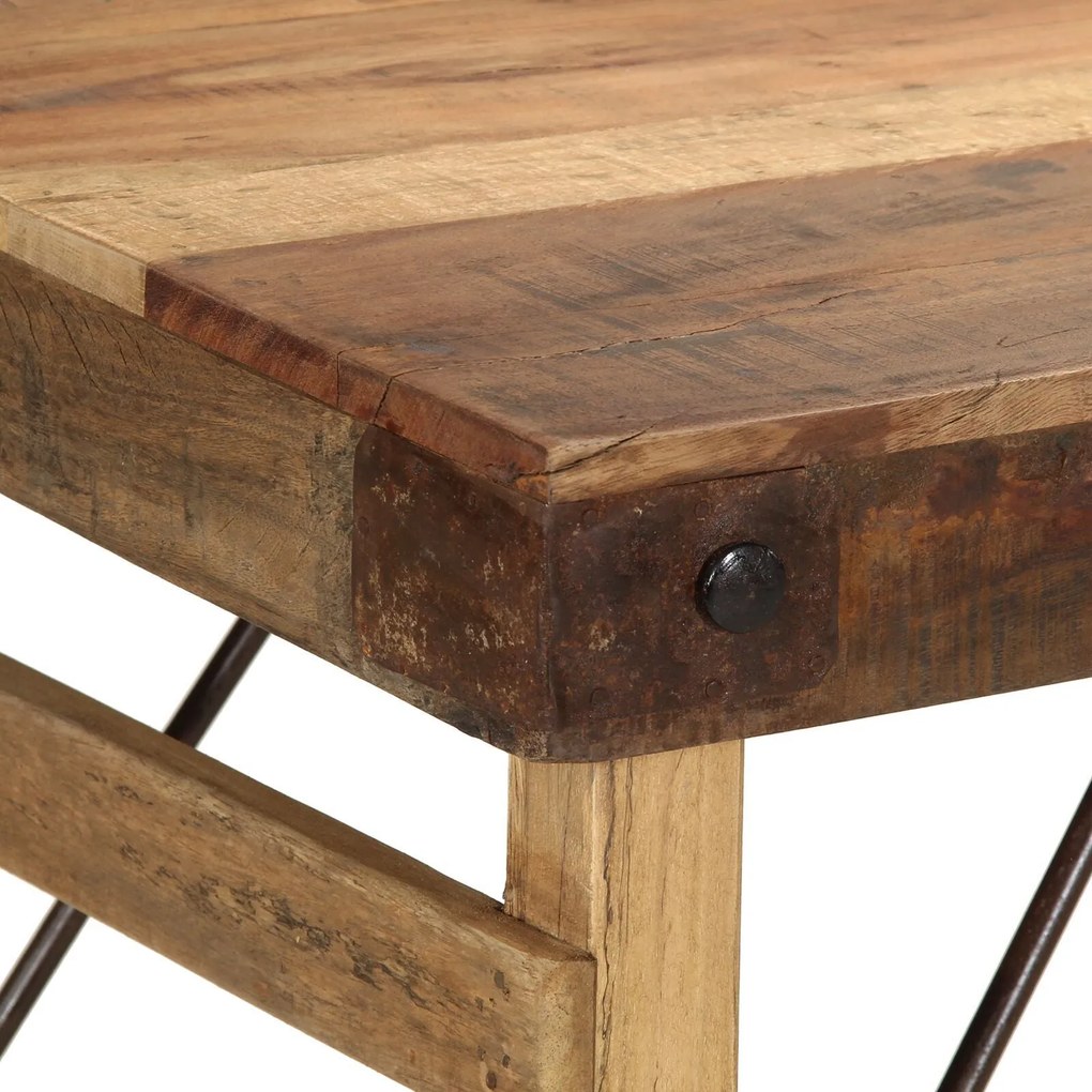 Mesa de Jantar vidaXL 110x55x76 cm Madeira Recuperada