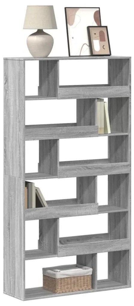 vidaXL Estante 100x33x187,5 cm derivados de madeira cinzento sonoma