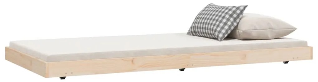Cama sem colchão 75x190 cm madeira de pinho maciça