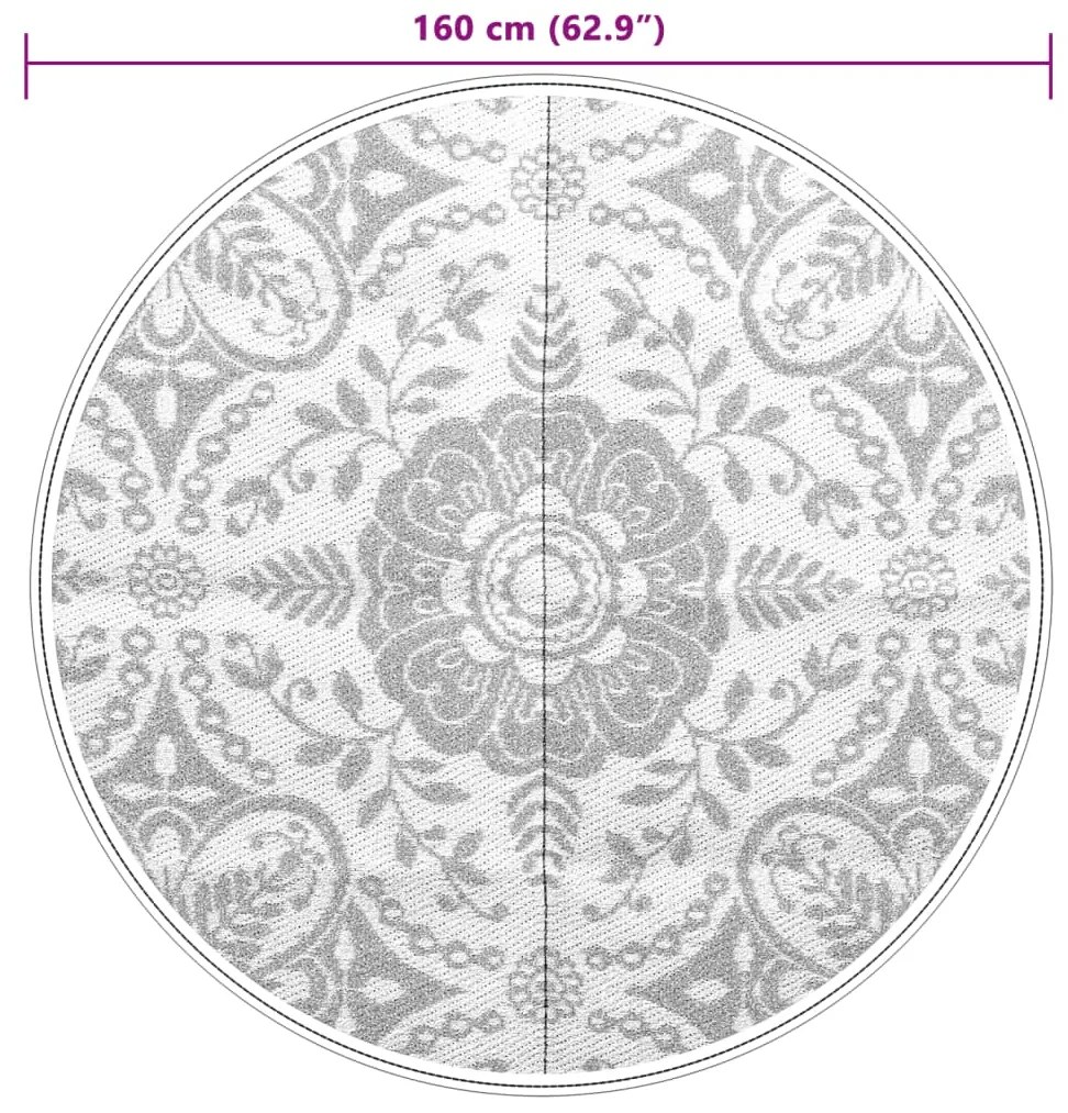 Tapete de exterior Ø160 cm ARAKIL PP Rosa