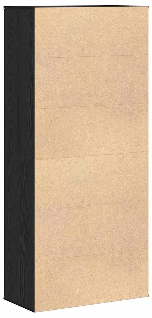 Highboard Carvalho Preto 80x39x178 cm Madeira Revestida