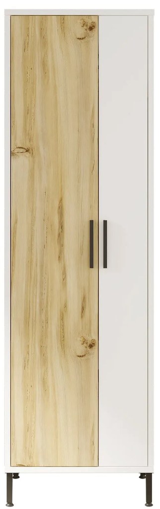 Armário Multiuso DY1 – Nogueira/Branco – 50,4 cm x 165 cm x 35,7 cm
