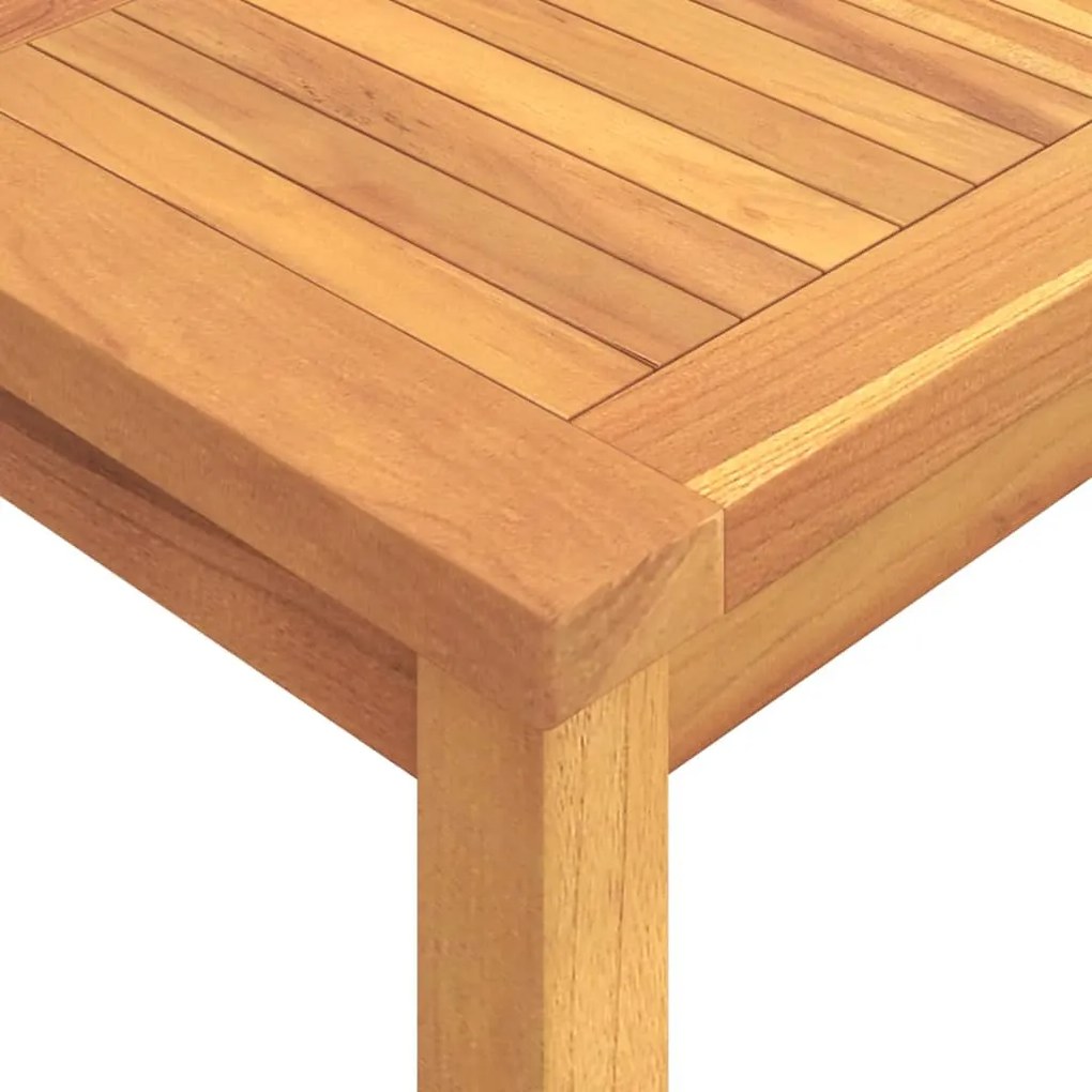3 pcs conjunto de jantar para jardim madeira de teca maciça
