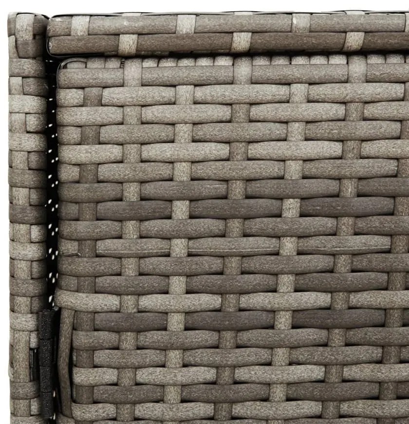 Armário de arrumação p/ jardim 83x45x76 cm vime PE cinzento