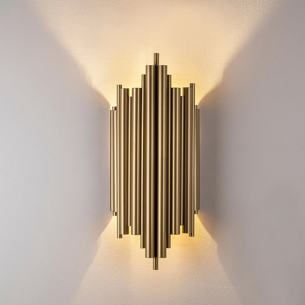 Candeeiro de Parede Reis – Dourado – 22 cm x 50 cm x 11 cm