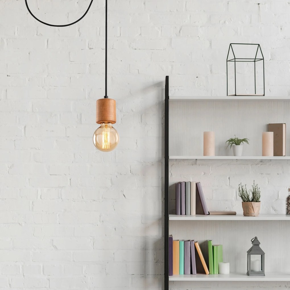 Candeeiro de Teto Xanthos – Preto – 49 cm Diâmetro x 100 cm Altura