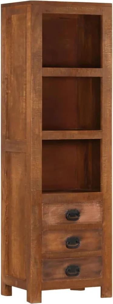 Armário alto c/ 3 gavetas 40x30x130 cm madeira mangueira maciça