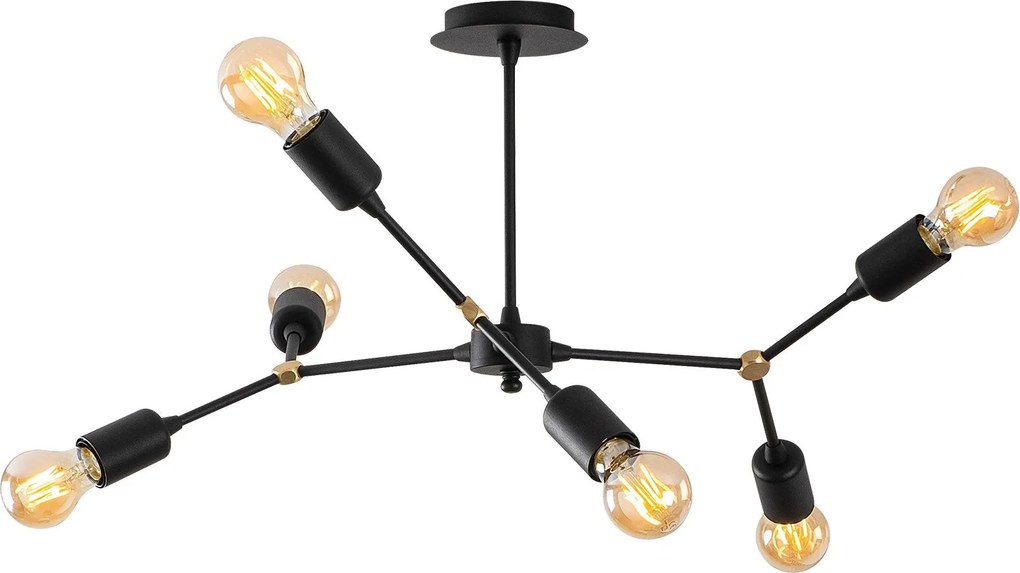 Candeeiro Suspenso Sparrow – Preto – 67 x 67 cm