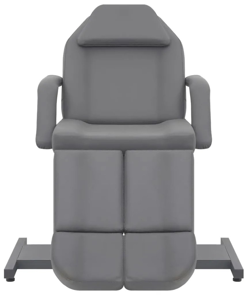 Cadeira de esteticista couro artificial 180x62x78 cm cinzento
