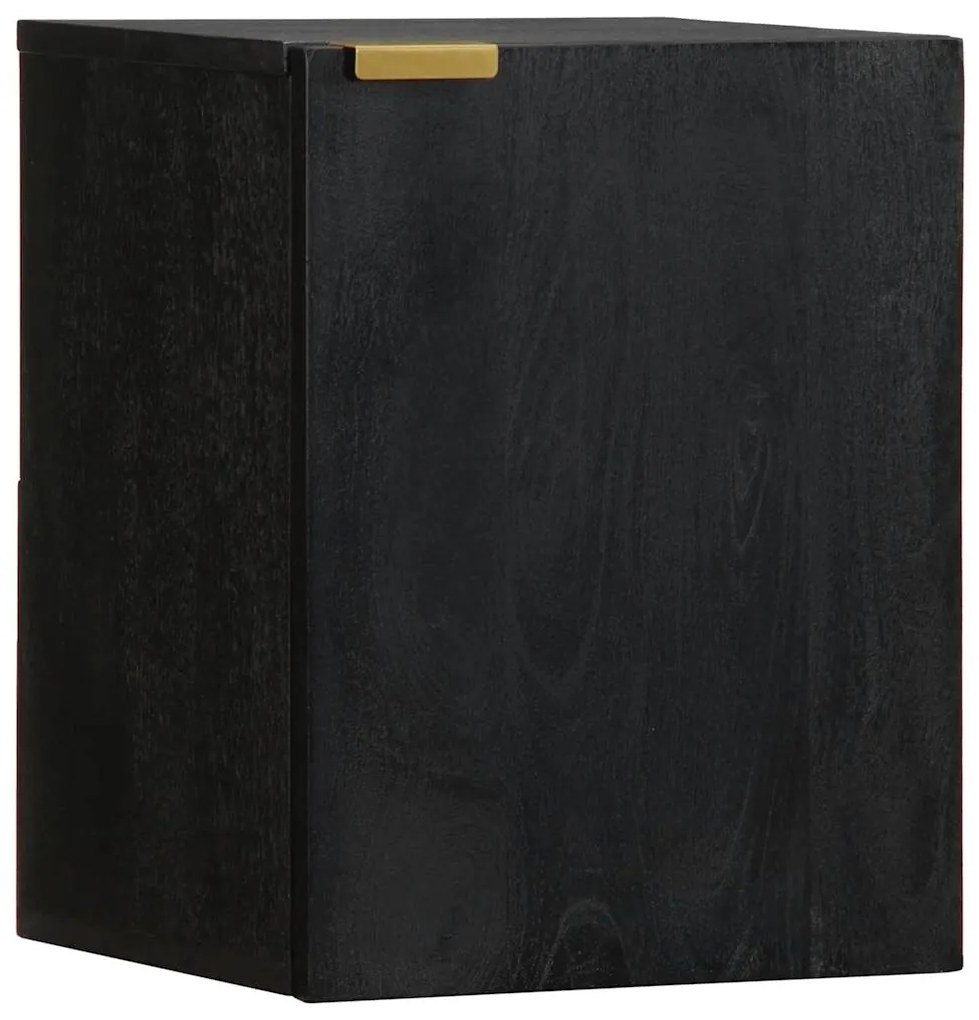 vidaXL Armário suspenso p/ WC 38x33x48 cm derivados de madeira preto