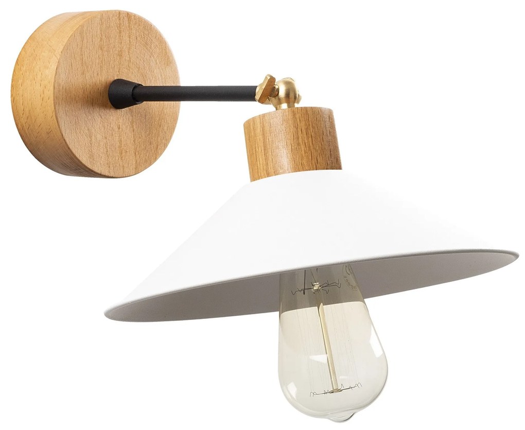 Aplique de Parede Manavgat – Branco – Diâmetro 24 cm, Altura 20 cm