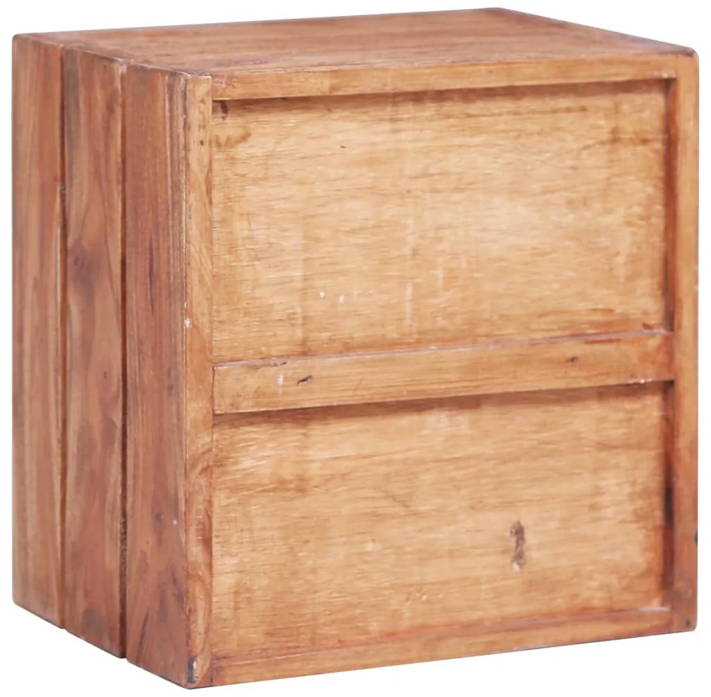 Mesa cabeceira 3 gavetas 35x25x35 cm madeira de mogno maciça
