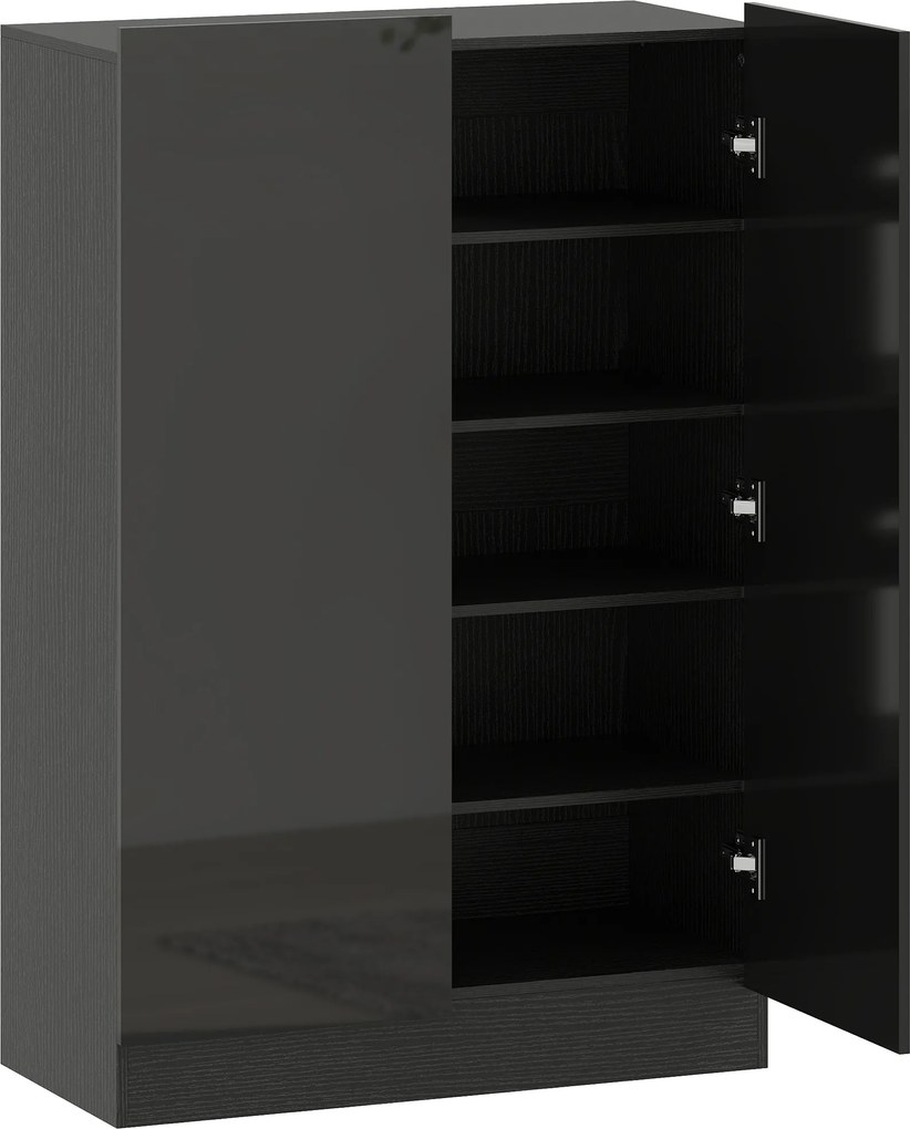 HOMCOM Sapateira para Entrada com Prateleiras Ajustáveis para 20 Pares de Sapatos 72x34,5x103 cm Preto | Aosom Portugal