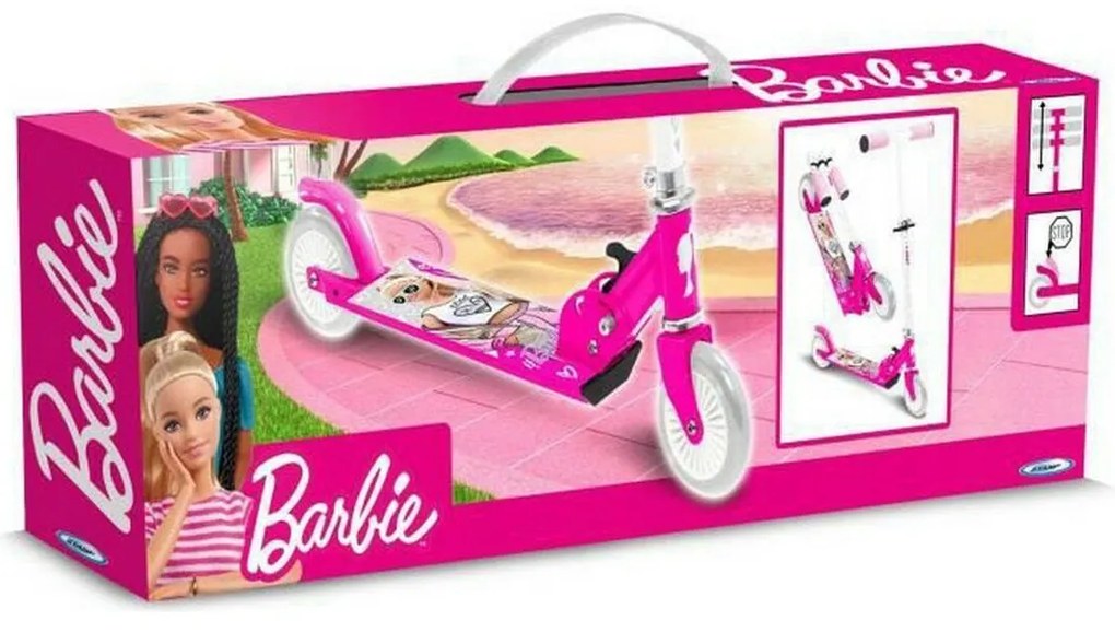 Trotinete Stamp Barbie Cor de Rosa