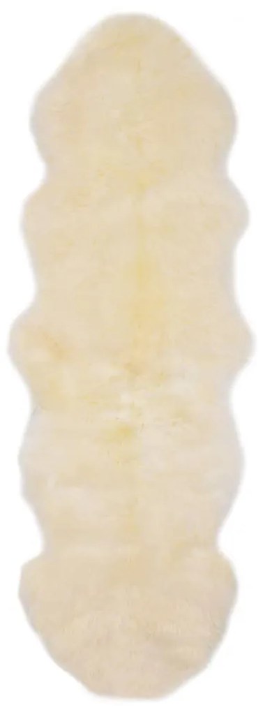 vidaXL Tapete em pele de carneiro 60x180 cm branco