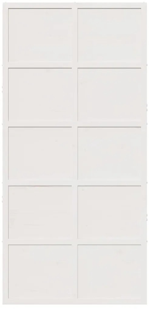 Porta de celeiro 100x208 cm madeira de pinho maciça branco