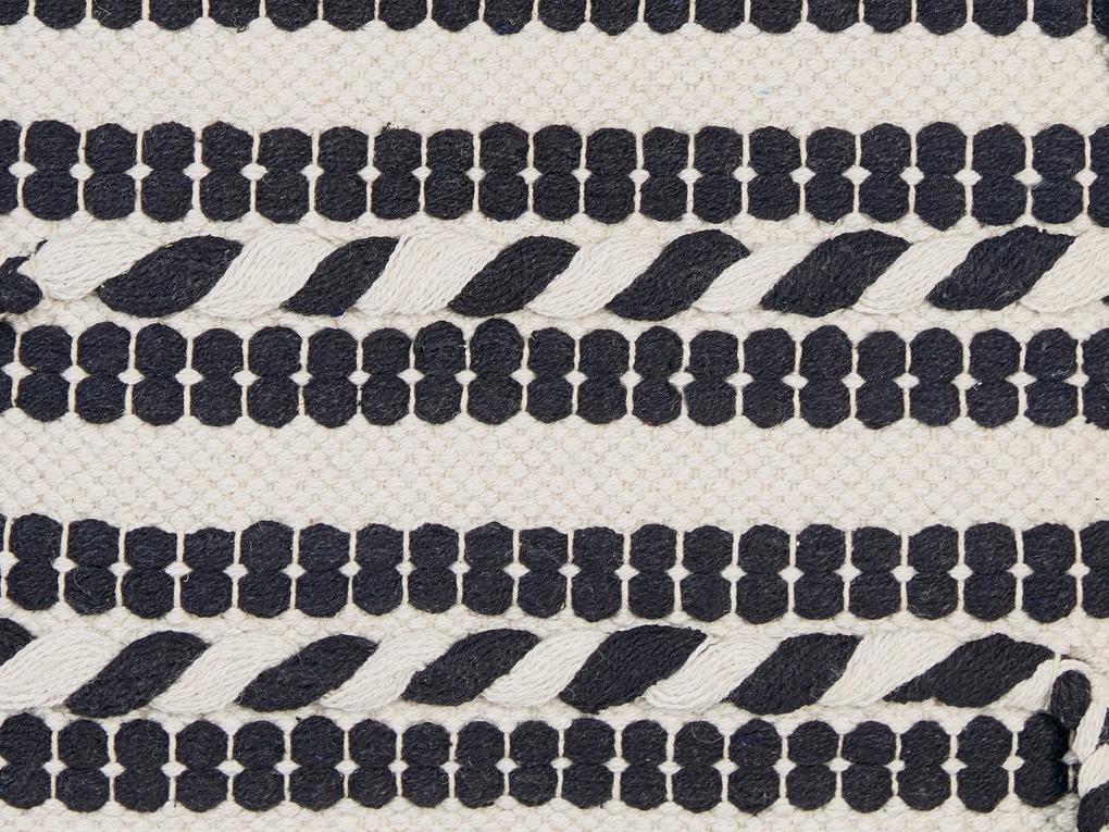 Conjunto de 2 almofadas decorativas em algodão preto e branco 45 x 45 cm ENDIVE Beliani