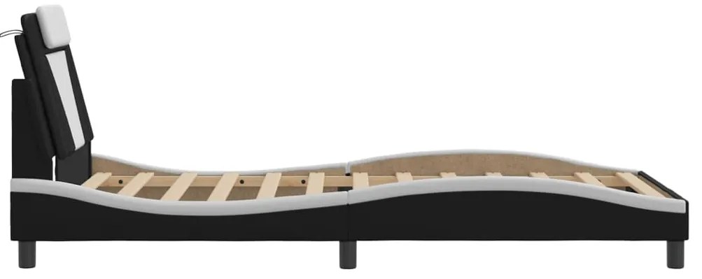 Estrutura cama c/ cabeceira 100x200 cm couro artificial