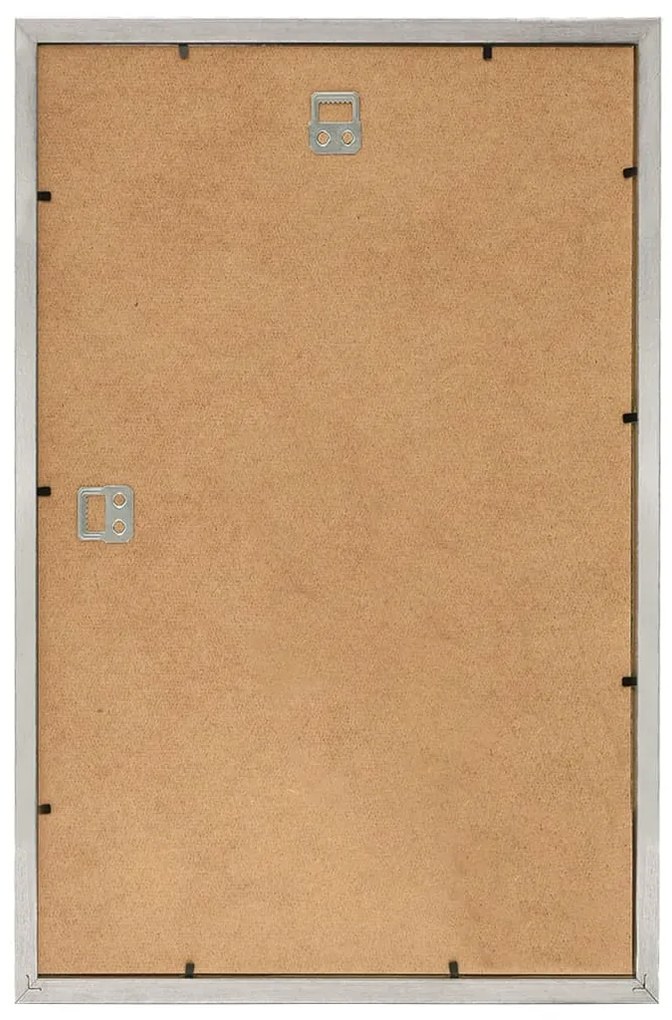 Molduras para parede 5 pcs 70x90 cm MDF prateado