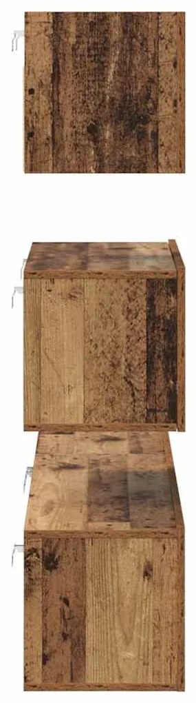 Conjunto de móvel de TV 4 pcs Madeira antiga 80 x 30 x 30 cm