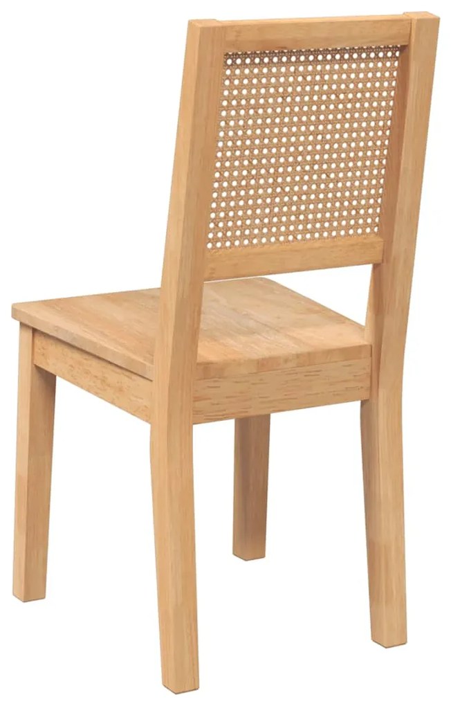 Cadeiras de jantar 2 pcs madeira de seringueira maciça