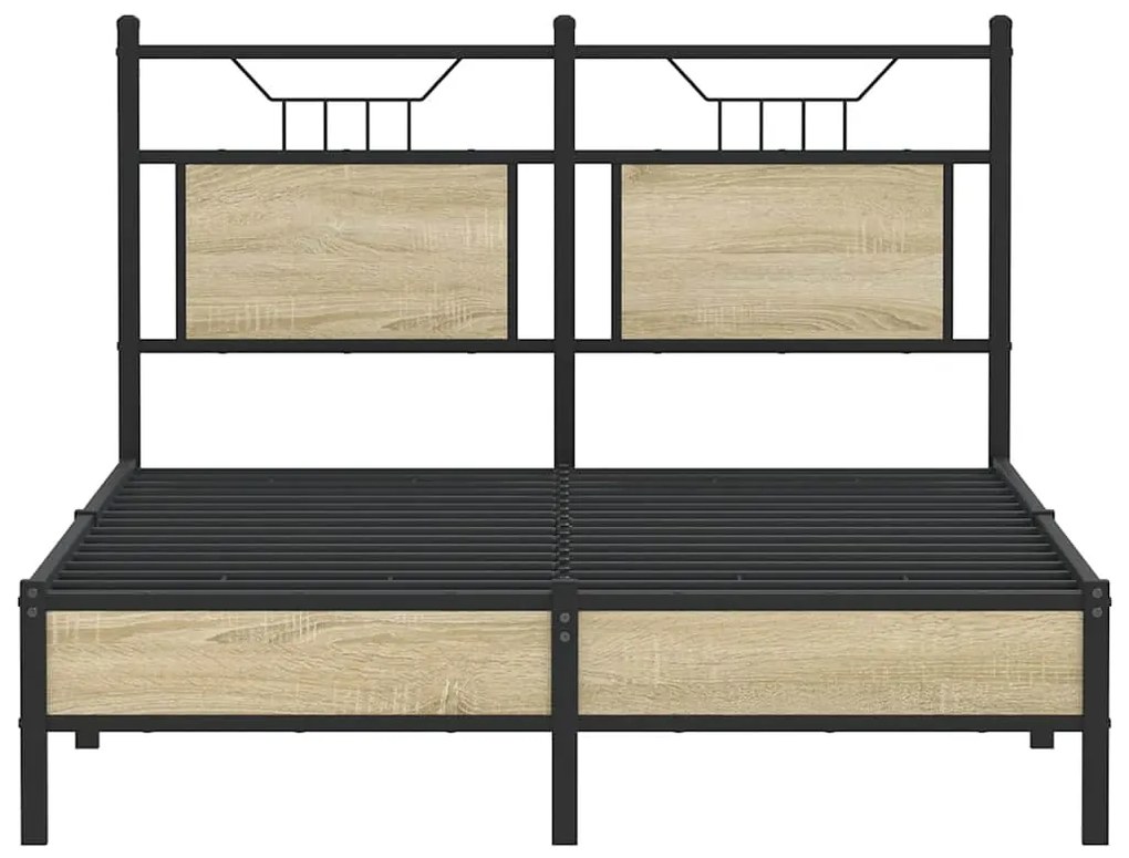 Estrutura cama s/ colchão derivados de madeira carvalho sonoma