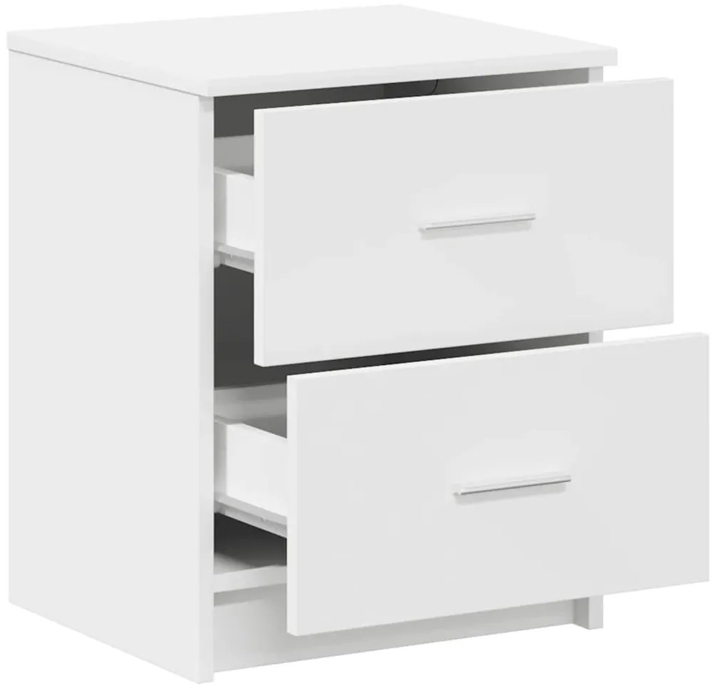 Mesa de cabeceira com 2 gavetas 40x36x50 cm branco