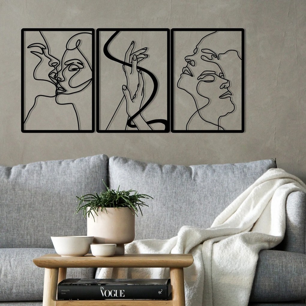 Acessório Decorativo de Parede The Unity Of Love – Preto – 109 x 50 cm