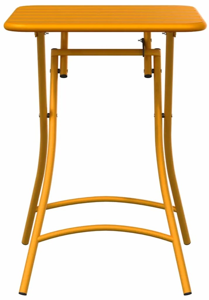 Mesa de Jardim Dobrável - Amarelo Mostarda - 55x55x73 cm - Aço
