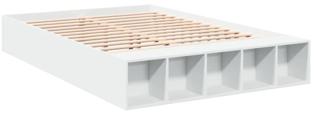 Estrutura de cama 150x200 cm derivados de madeira branco