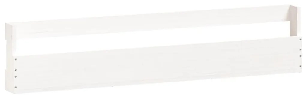 Sapateiras de parede 2 pcs 110x9x23 cm pinho maciço branco
