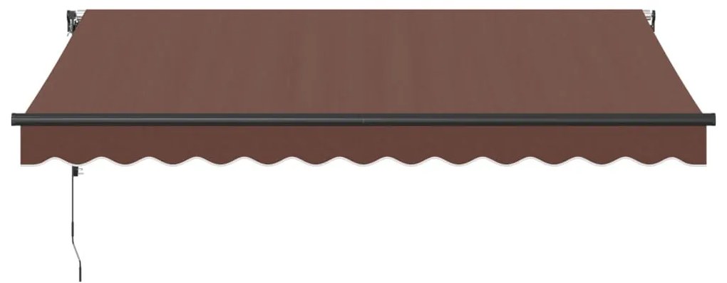 Toldo retrátil automático 350x250 cm castanho