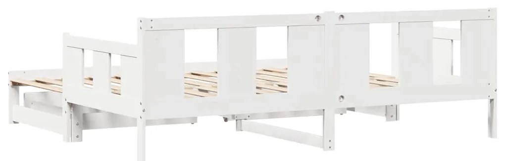 Sofá-cama com gavetão e gavetas sem colchão 90x200 cm branco