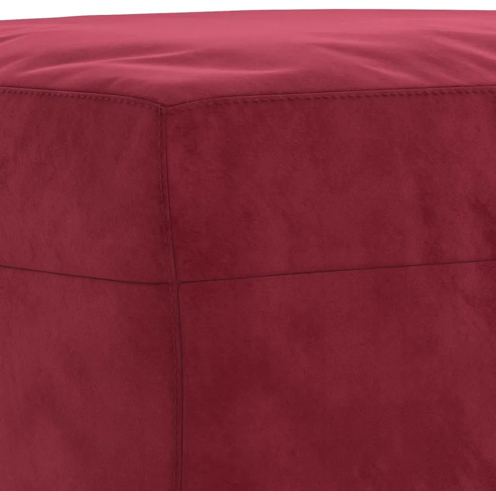 Banco 70x35x41 cm veludo vermelho tinto