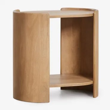 Pacote De 2 Mesas De Cabeceira Ovais 50x35 Cm Em Madeira De Manga Sidney Madeira De Manga - Sklum